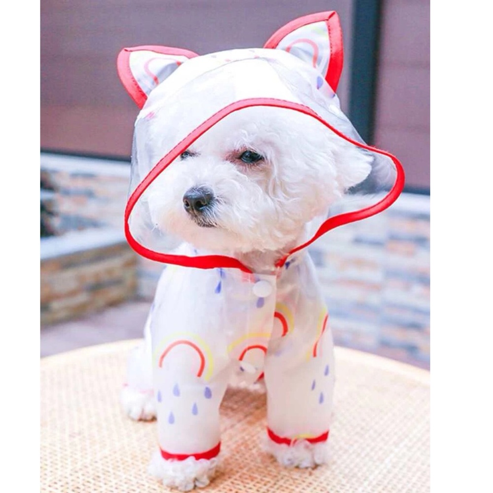 HP 🐾Rainbow Print Pet Raincoat 🐩